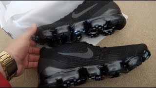 NIKE AIR VAPORMAX FLYKNIT 3 TRIPLE BLACK REVIEW AND ANSWERING YOUR QUESTIONS [upl. by Batty]