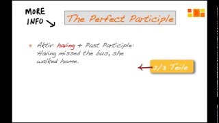 Participles  die englischen Partizipien Teil 1 [upl. by Nosidda]