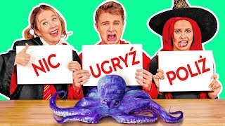 UGRYŹ POLIŻ LUB ZOSTAW  Halloweenowy Test Smaków ‘Cukierek albo Psikus od 123 GO CHALLENGE [upl. by Hollyanne138]