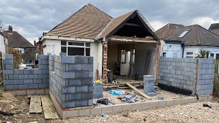 1936 Bungalow Renovation  Side Extension Back Extension amp Garden Levelling with Time Lapse [upl. by Nicks]