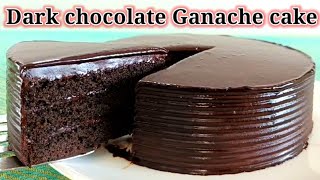 Dark Chocolate ganache cake recipe  How to make chocolate cake  easy cooking with das [upl. by Phillada]