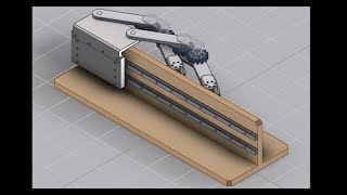 Parallel 4bar Linkage Linear motion with spur gear [upl. by Tareyn52]