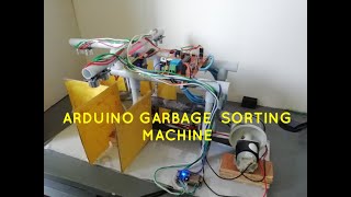 arduino garbage sorting machine  automatic waste segregation dustbin using atmega328 p [upl. by Adlez]