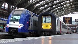 Trains en Gare de Lille Flandres  Lille Station amp Trains [upl. by Lilac286]