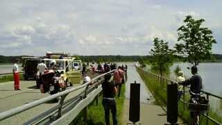 Hochwasser strömt über B188 Kreuzung Fischbeck 1162013 [upl. by Dibb247]