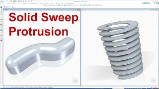 Solid Edge Tutorials 33  How to use Solid Sweep Protrusion command [upl. by Allenotna278]