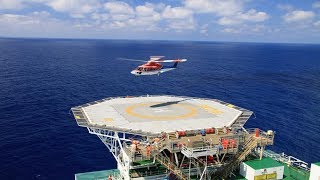 Helicopter Landing on Offshore Platform [upl. by Barde]