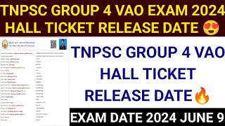 TNPSC GROUP 4 EXAM HALL TICKET DATE IN TAMIL 2024 [upl. by Manas406]