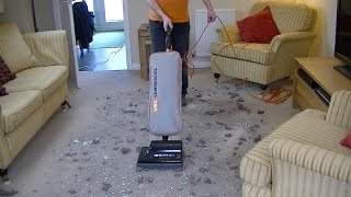 Vax VCU02 Commercial Upright Vacuum Cleaner Extreme Mess Test Demonstration [upl. by Lothar161]