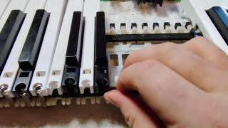 Novation Impulse 61 keybed disassembly part 1 [upl. by Flosser]