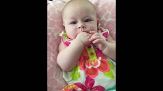 4 month old baby babble and blowing raspberries [upl. by Hallsy]