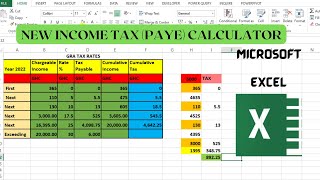 How to Calculate Income Tax PAYE in Excel  2023 [upl. by Aniara359]