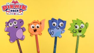 Learn to Make Pikwik Pack Popsicle Stick Puppets 🎁✨ [upl. by Kowal]