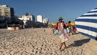 4K🌴Leblon Beach Party  🫢Rio de Janeiro Carnival 🇧🇷  Walking on Brazil BEACH [upl. by Carolle]