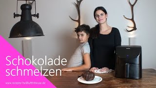 Schokolade schmelzen Heißluftfritteuse Cosori Airfryer [upl. by Grossman]