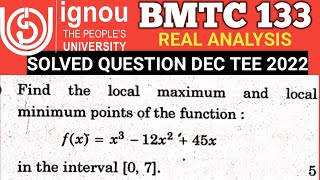 Bsc Mathematics  IGNOU  BMTC 133  Dec TEE 2022  Question no 3C  Real Analysis  BSCG  MTE09 [upl. by Kcyred358]