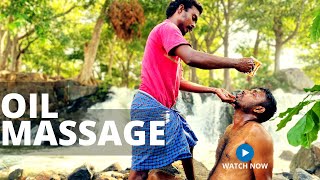 🔱HOGENAKKAL 🍃NATURE ☑OIL 💆‍♂️MASSAGE  🌊WATERFALLS SIDE👉 MASSAGE😇 HogenakkalOilMassage asmr [upl. by Lemor]