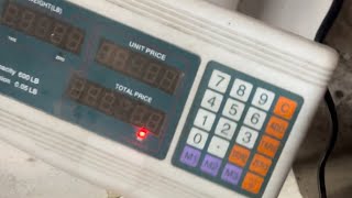 Calibration adjustment of a 600lb pricing scale [upl. by German]