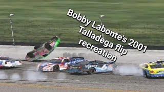 Bobby labontes 2001 Talladega flip recreation [upl. by Llennoc226]