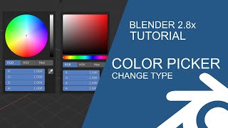 Blender 28 Basics Tutorial Change Color Picker type [upl. by Aerdnaz]