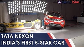 Exclusive Tata Nexon Makes History As Indias First 5 Star Car  Nexon Crash Test  carandbike [upl. by Yreffej]