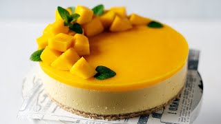 Healthy NoBake Mango Cheesecake [upl. by Stempson]