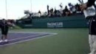 Tursunov cracking and tossing his racquet at Pacific Life 08 [upl. by Oeflein]