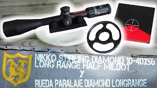 VISOR NIKKO STIRLING DIAMOND 1040X56  Rueda de paralaje [upl. by Laehplar209]