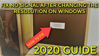 How to Fix Screen Turning Black after changing resolutions on windows desktop or laptop pc 2020 guid [upl. by Esila373]