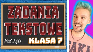 RÓWNANIA  ZADANIA TEKSTOWE  klasa 7 [upl. by Kcinnay]