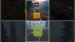 SPONGEBOB VS NEW HOUSE HEAD  Meme Coffin Dance  GAME vs REAL LIFE  shorts [upl. by Ttayh]