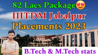 82 Lacs Package😍 IIITDM Jabalpur Placements 2023🔥  Detailed stats [upl. by Alena]