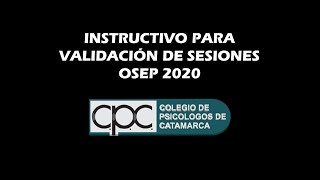 INSTRUCTIVO DE VALIDACIÓN OSEP [upl. by Vic]