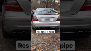 Best E63 AMG exhaust RESONATOR DELETE or X Pipe or RENNtech HEADERS or LONG HEADERS mercedesamg [upl. by Ykcul]