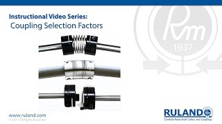 Shaft Coupling Selection Factors  Ruland [upl. by Nohsad399]