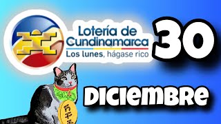 Resultado LOTERIA DE CUNDINAMARCA Lunes 30 de Diciembre de 2024 [upl. by Tenaj]