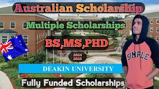 How to Apply For Deakin University ScholarshipsFree Study in Australia Fully Funded 2025 [upl. by Neeruan586]