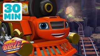 Blazes HIGH SPEED Train Transformations  30 Minute Compilation  Blaze and the Monster Machines [upl. by Yurt626]