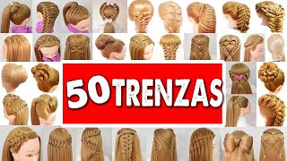 50 Peinados Faciles y Rapidos con Trenzas para este 2024 de Fiestas  Niñas  Graduación [upl. by Zetra]