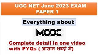 UGC NET Paper 1 important Topic that you cant Miss ll MOOC ll [upl. by Adnaw]