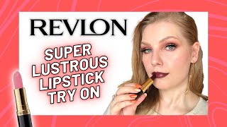 Revlon Super Lustrous Lipstick Try On [upl. by Imotas650]