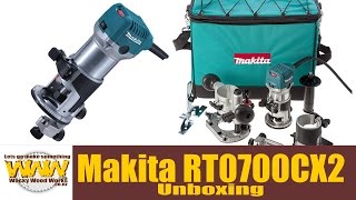 Makita RT0700CX2 Trim Router Unboxing  Wacky Wood Works [upl. by Eenej]