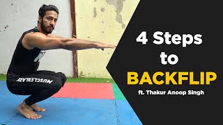 LEARN HOW TO BACKFLIP  BACKFLIP Tutorial  Hindi  Thakur Anoop Singh  MuscleBlaze [upl. by Ailerua]