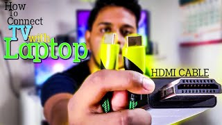 How to Connect Laptop to TvMonitor with HDMI Cable in Windows 11 and Windows 10 [upl. by Yahska121]