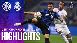 INTER 01 REAL MADRID  HIGHLIGHTS  UEFA Champions League 202122 Matchday 01 ⚽⚫🔵 [upl. by Perrin]