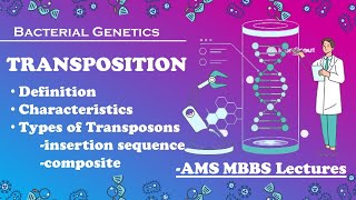 Transposition Types of Transposons Bacterial Genetics AMS Microbiology MBBS 2nd Year [upl. by Atalya]