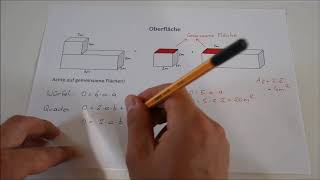 Zusammengesetzte Körper aus Quader und Würfel Volumen und Oberfläche 2 Lösungswege [upl. by Yup]
