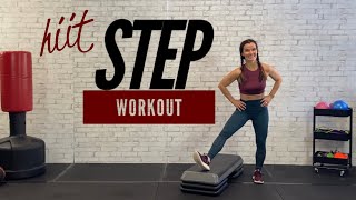 HIIT Step Cardio CRUSH  40 minute at home workout [upl. by Wyn]