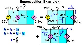 Electrical Engineering Ch 4 Circuit Theorems 9 of 35 Superposition Property Ex 4 [upl. by Mot]