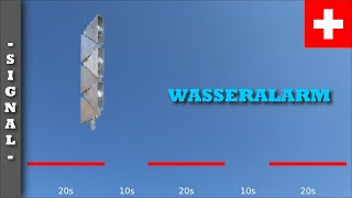 Sirenensignal quotWasseralarmquot Schweiz  Delta 6 [upl. by Zaid]